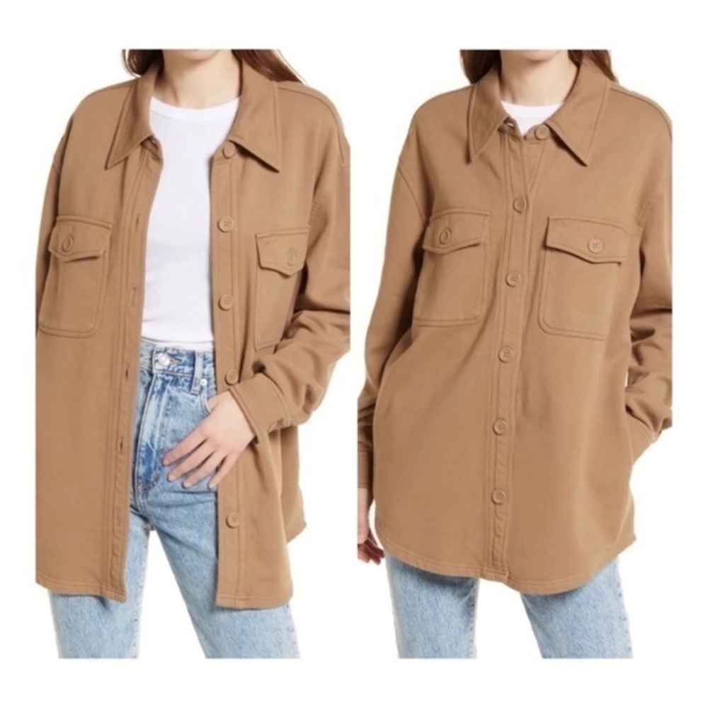 NWT Joie Camel Tan Relaxed Fit Utility Shacket/Jacket Size Medium